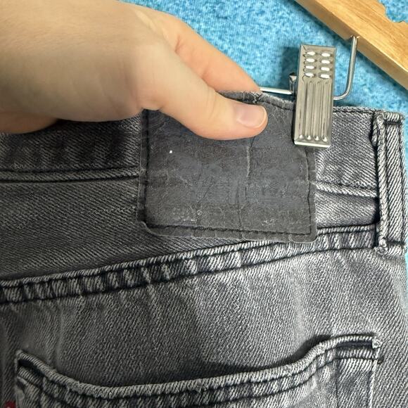 Levi’s 501 Men’s Jeans 34x30 Gray Straight Leg Button Fly Denim Fits 32x25.5 - Picture 15 of 16